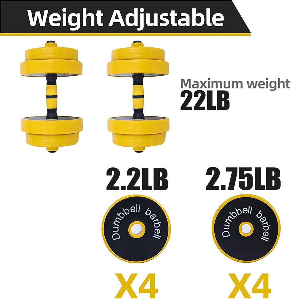 Adjustable Dumbbell Barbell Weight Pair, Free Weight, and Multifunction